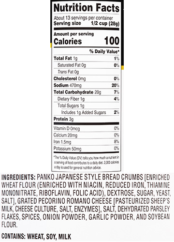 Panko Seasoned Bread Crumbs 4C Foods