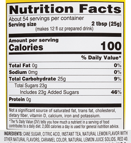 Half Half Iced Tea Lemonade Mix 4C Foods