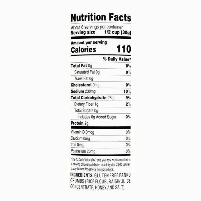 Gluten Free Panko Plain Bread Crumbs 4C Foods